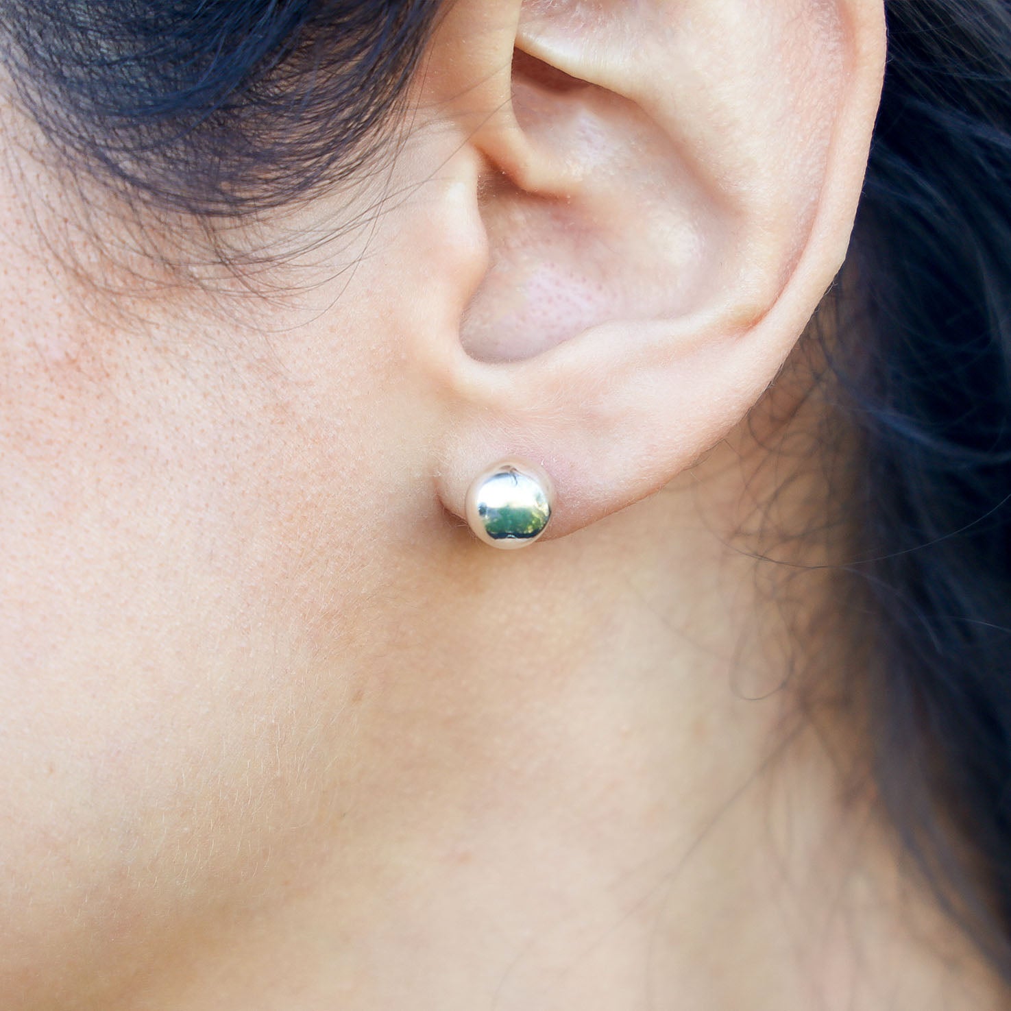 Sterling Silver Sphere Necklace and Earrings Set | Lolo Mercadito