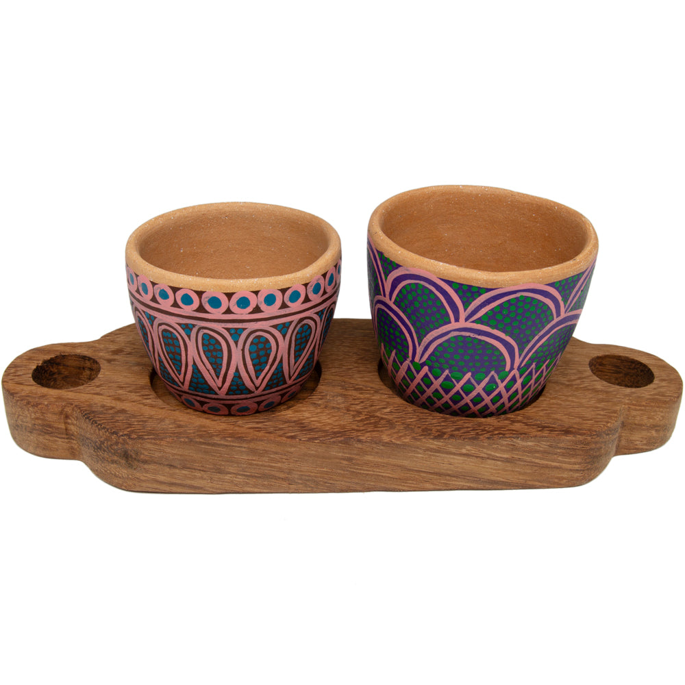 3 Piece Entertaining Serving Set with Parota Tray