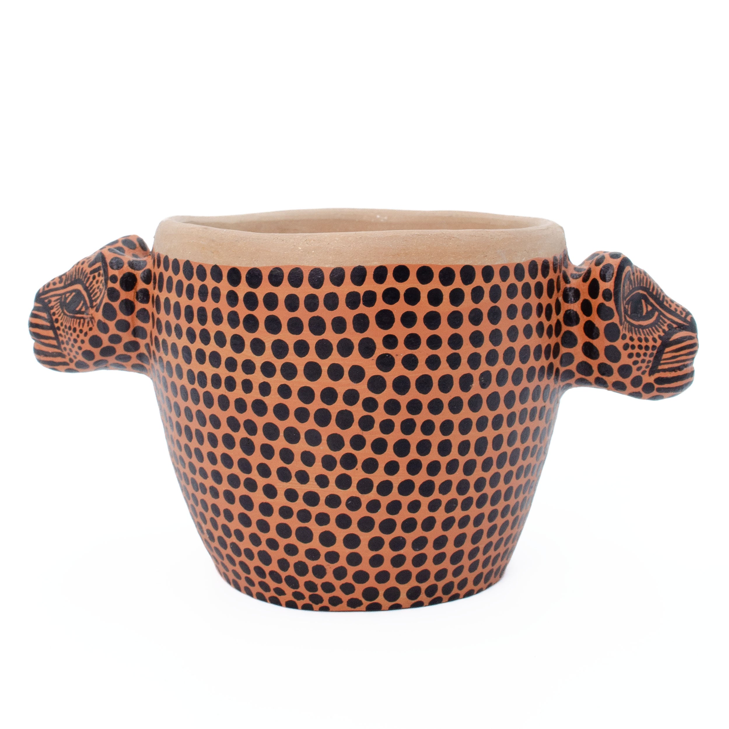 Jaguar Handcrafted Clay Salsa Bowl