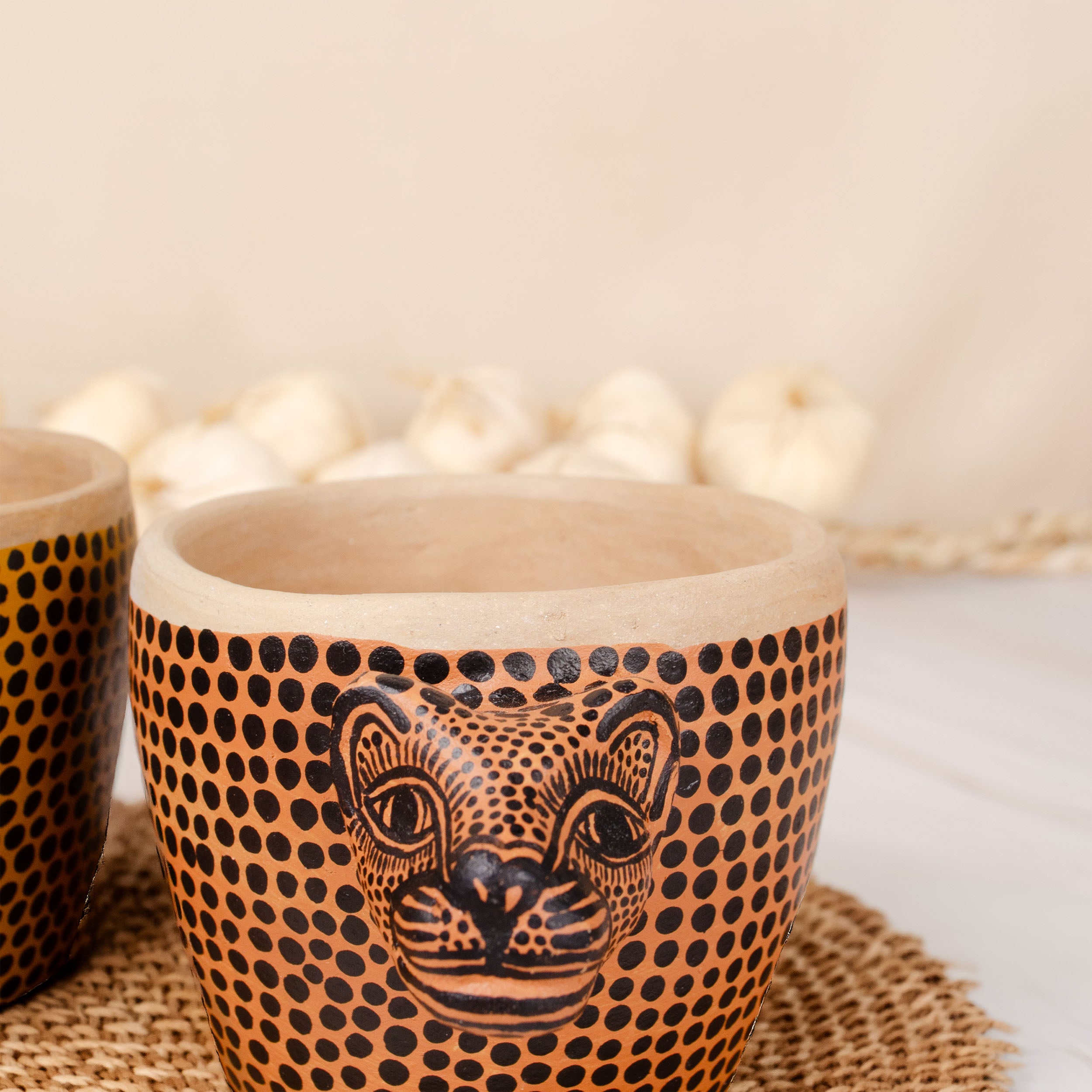 Jaguar Handcrafted Clay Salsa Bowl