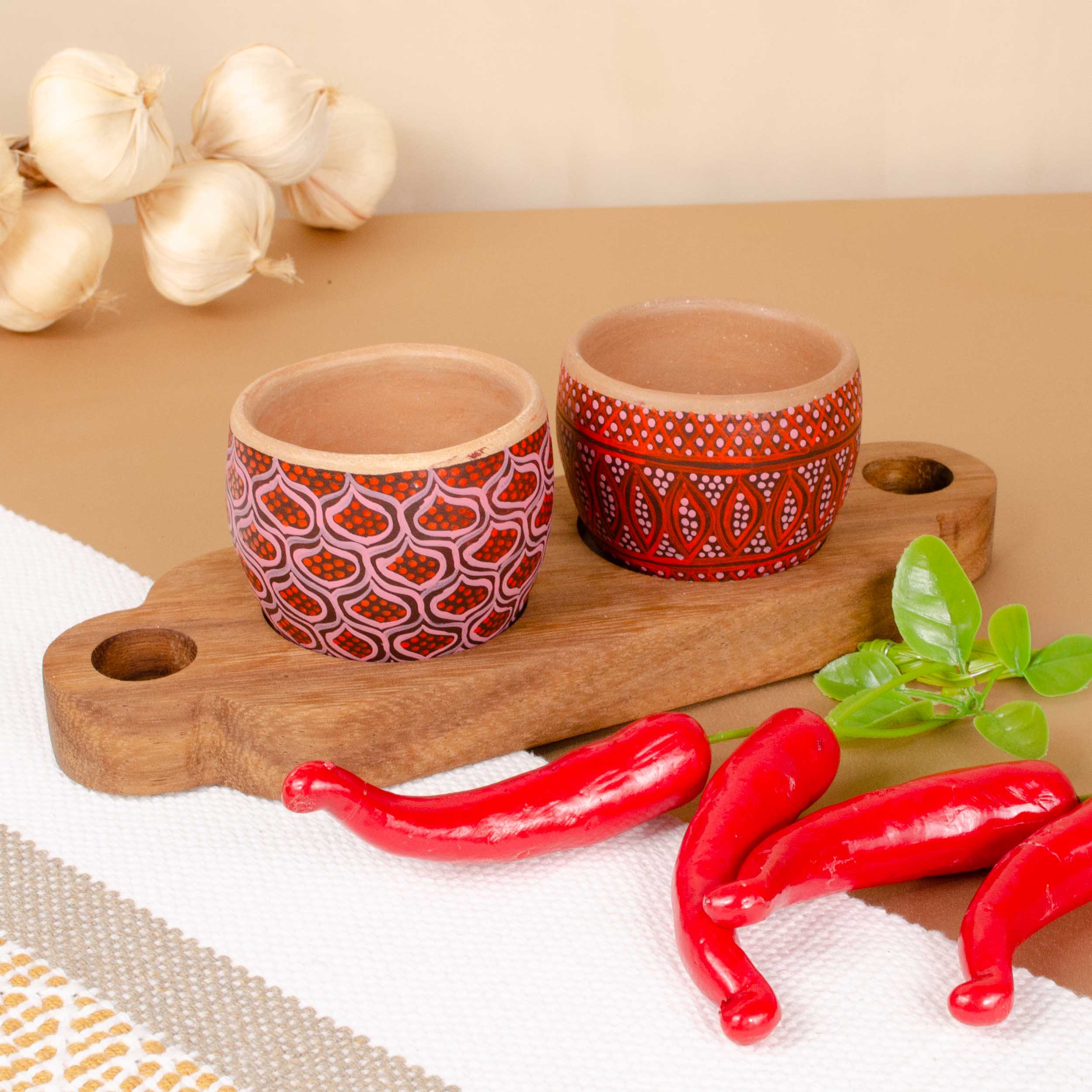 3 Piece Entertaining Serving Set with Parota Tray