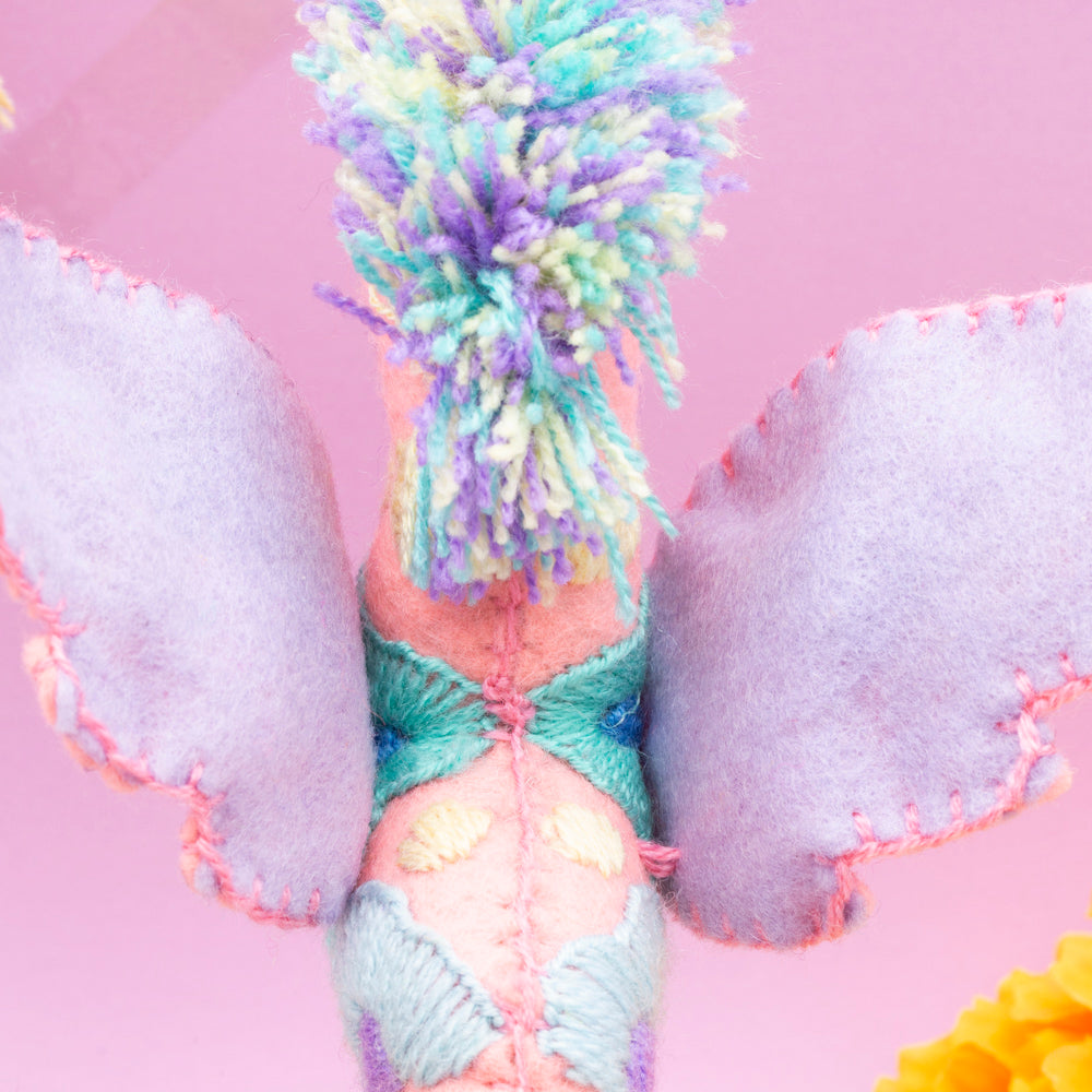 Seahorse Hand-Embroidered Stuffed Animal