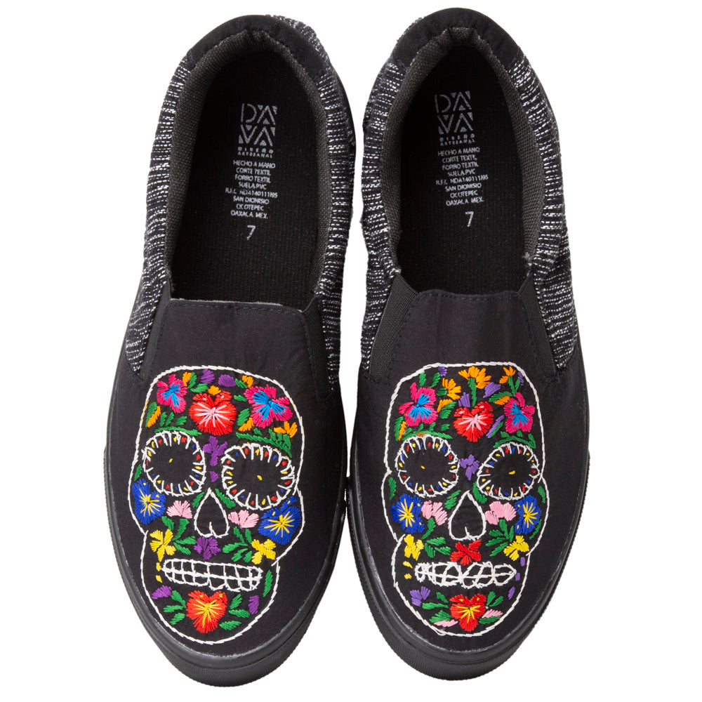 San Antonino Sugar Skull Multicolor Embroidered Sneakers