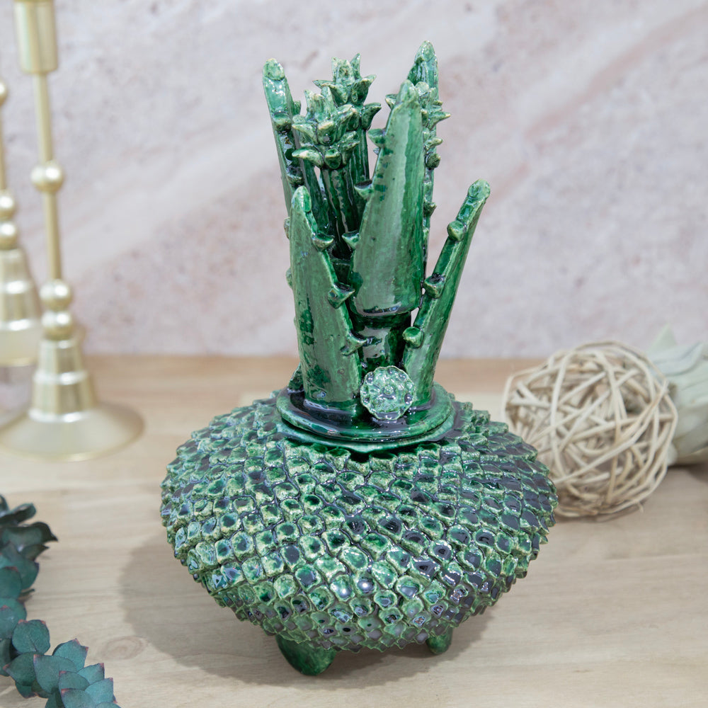 Piña Húngara Wide 10" Decorative Pineapple Sculpture