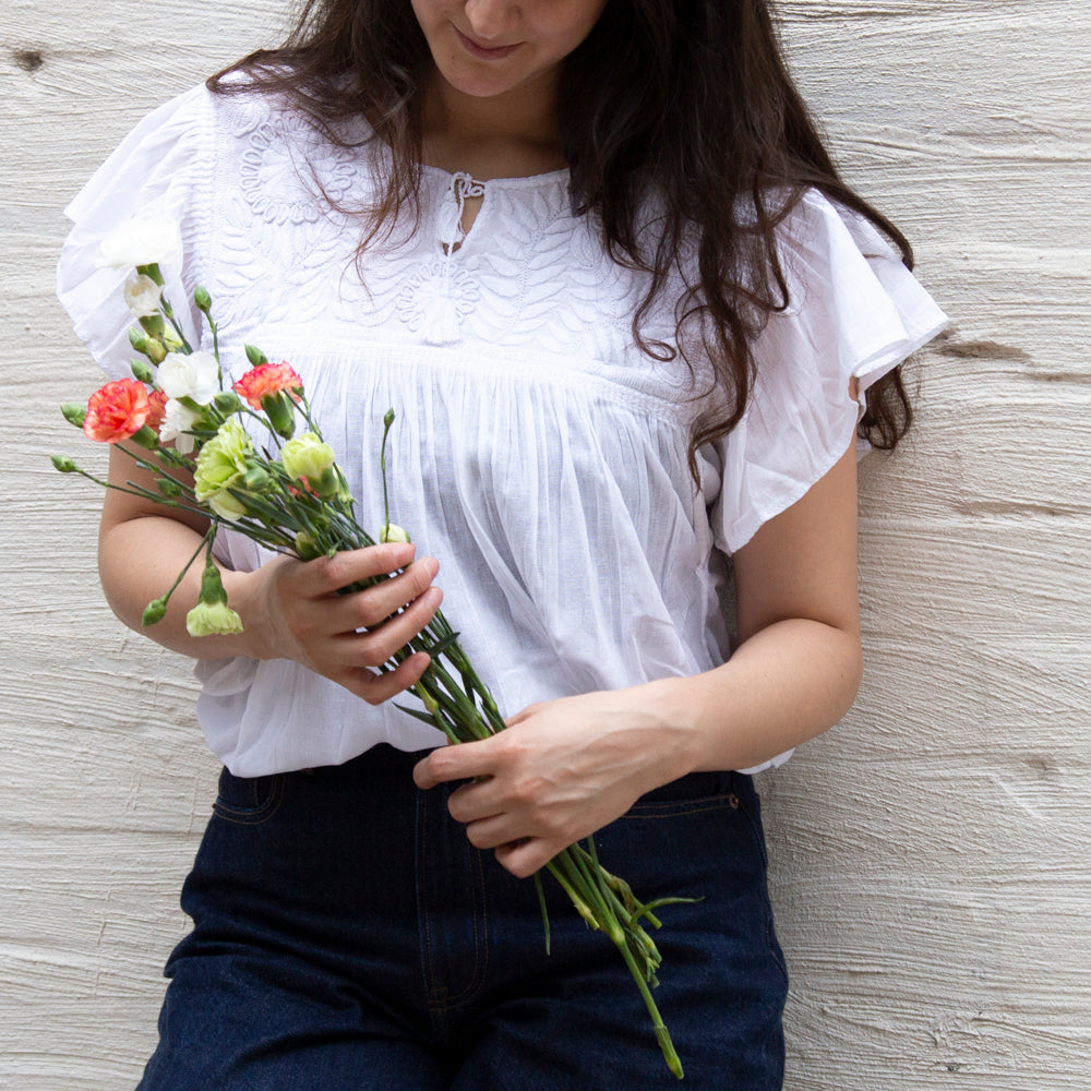 Carranza Eyelet Embroidered Blouse