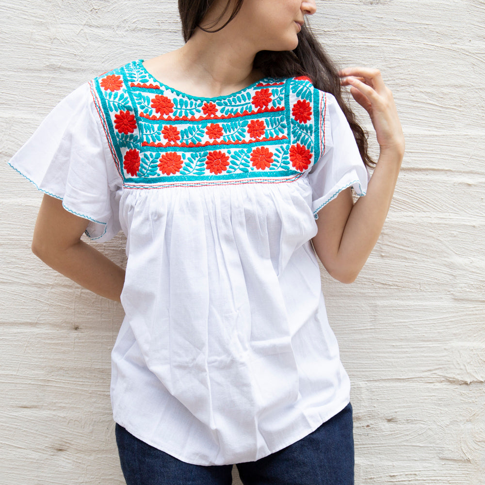 Carranza Eyelet Embroidered Blouse