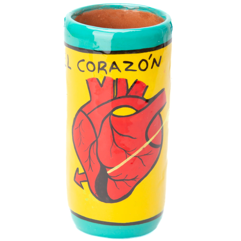 Lotería Hand-painted Clay Shot Glass