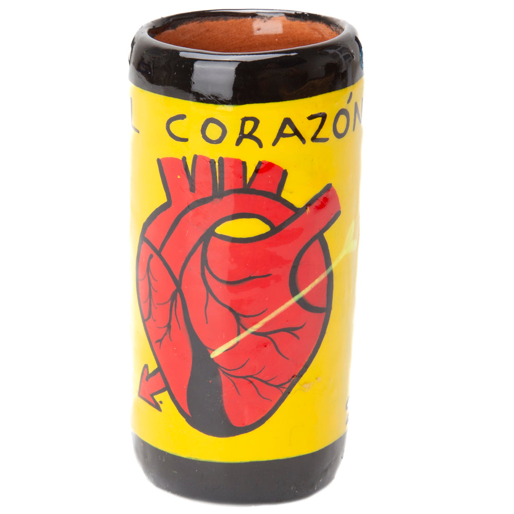 Lotería Hand-painted Clay Shot Glass