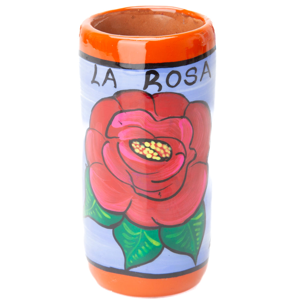 Lotería Hand-painted Clay Shot Glass