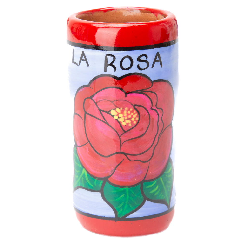 Lotería Hand-painted Clay Shot Glass