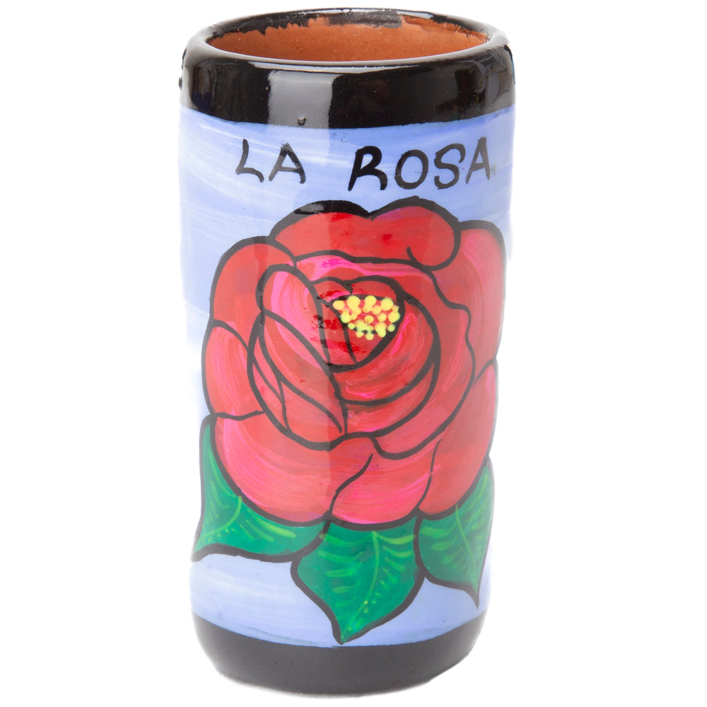 Lotería Hand-painted Clay Shot Glass
