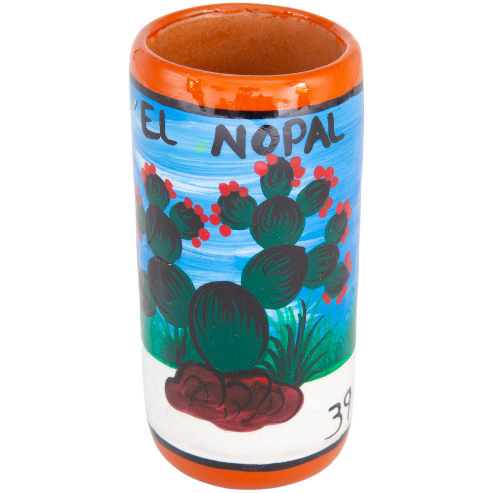 Lotería Hand-painted Clay Shot Glass