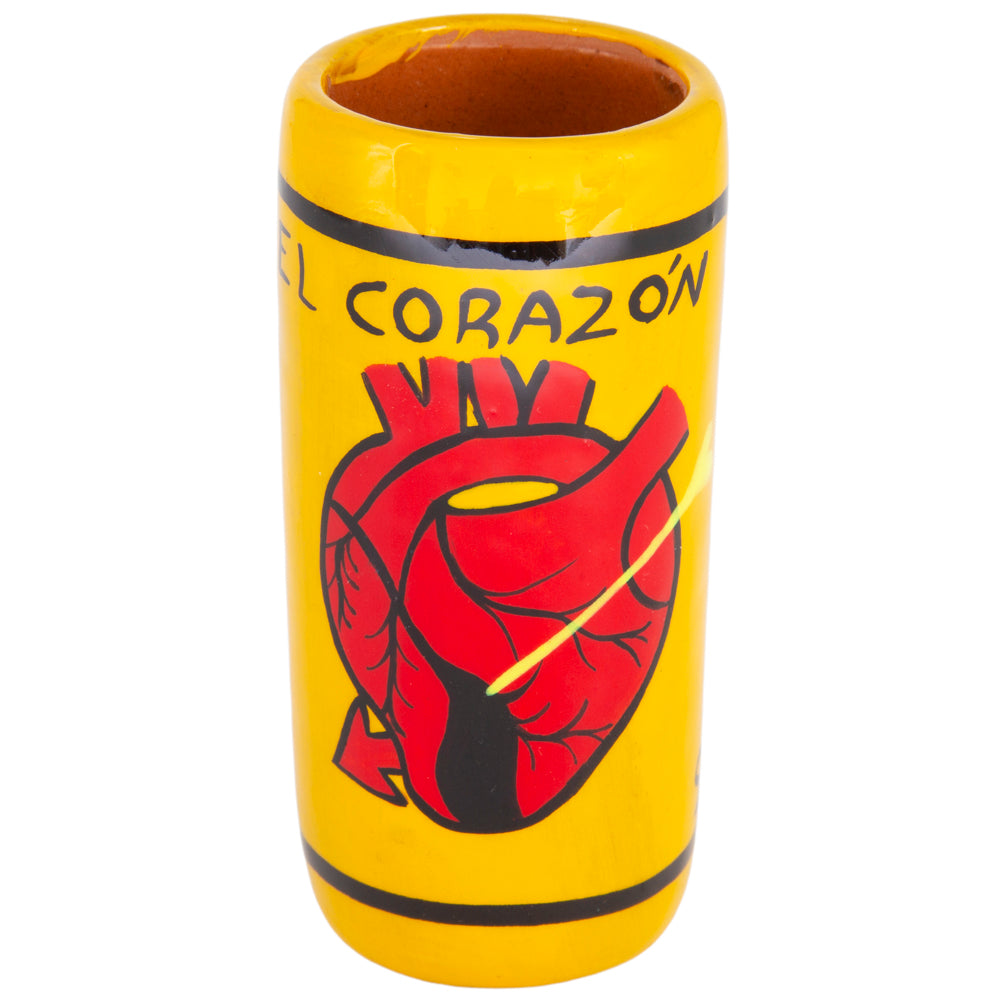 Lotería Hand-painted Clay Shot Glass