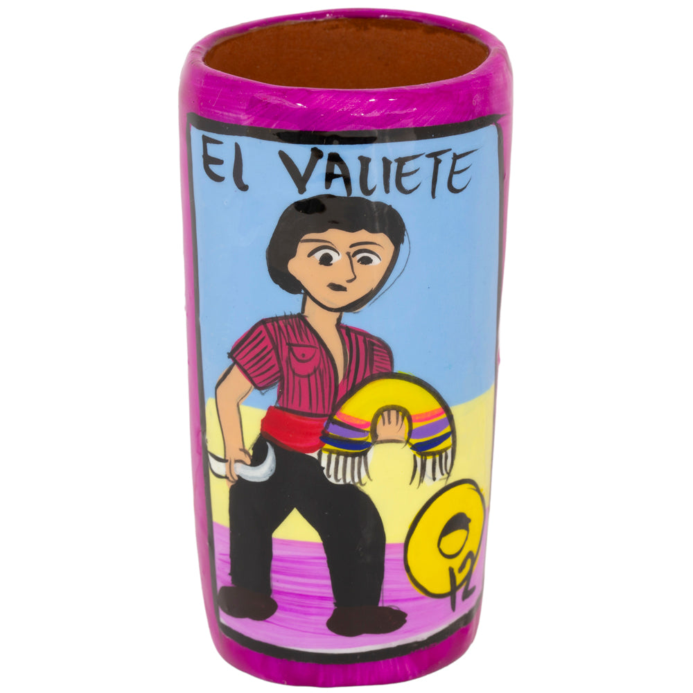Lotería Hand-painted Clay Shot Glass