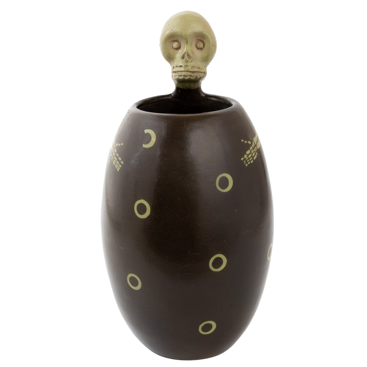 Zinapécuaro Dotted Skeleton Ceramic Vase