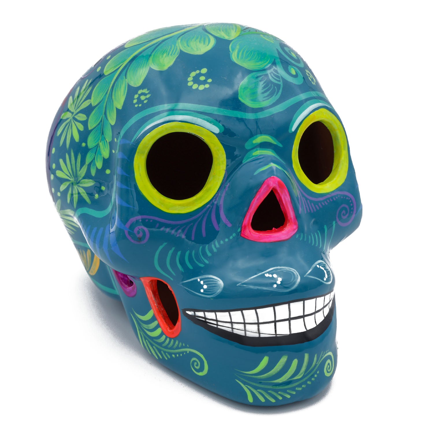 Hand Painted Xalitla Clay Sugar Skulls | Lolo Mexican Mercadito