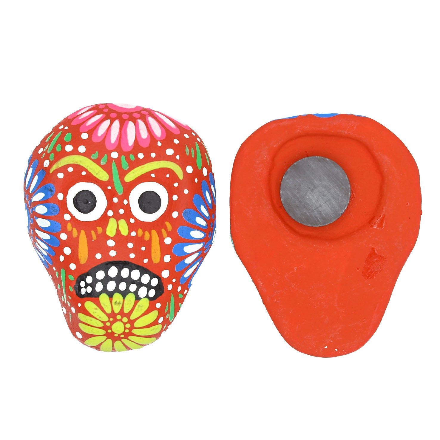 Day of the Dead Clay Calavera Fridge Magnet | Lolo Mexican Mercadito