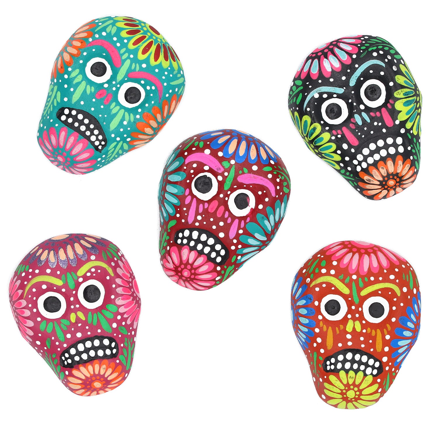Day of the Dead Clay Calavera Fridge Magnet | Lolo Mexican Mercadito