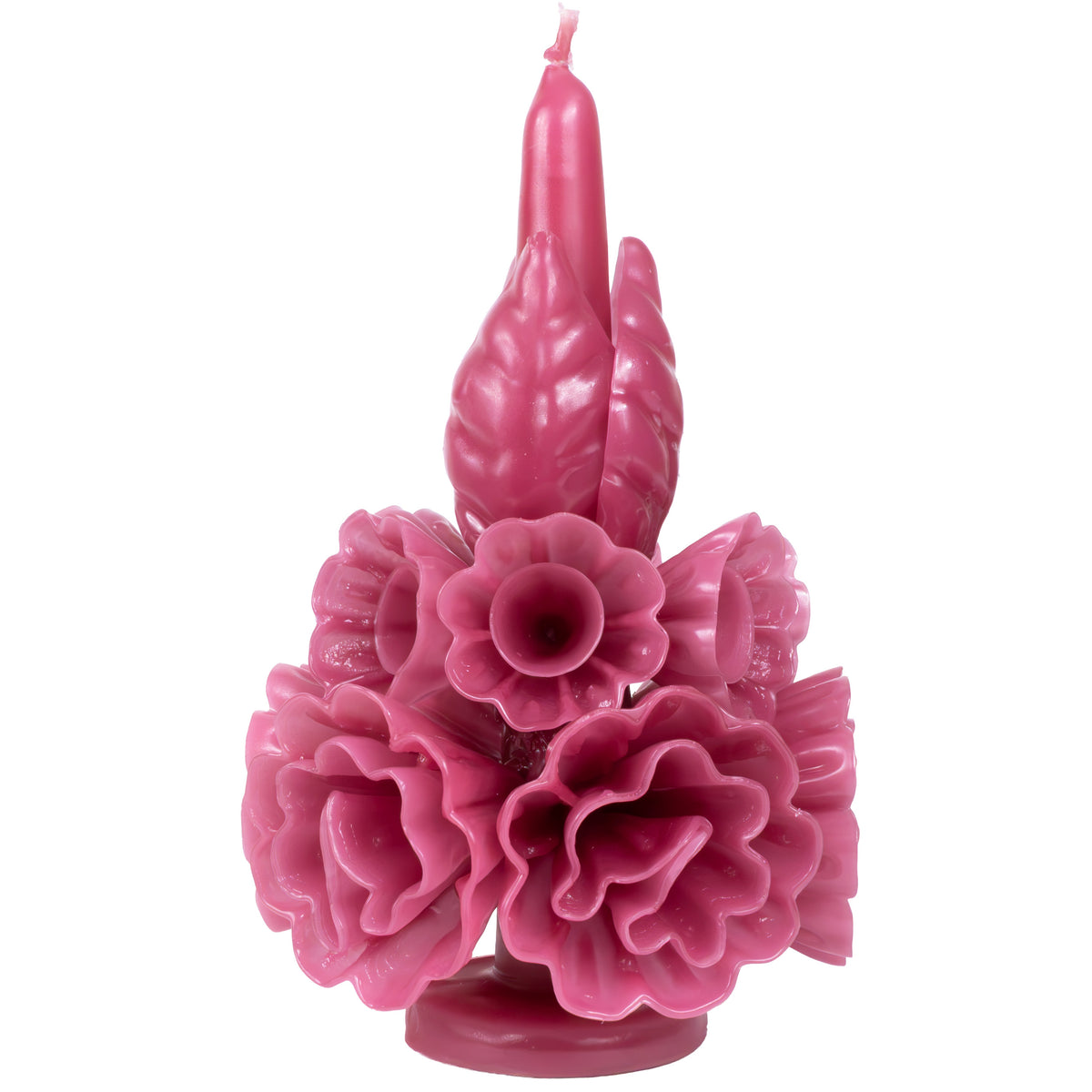 Flores de Teotitlán Short Carnation Candle