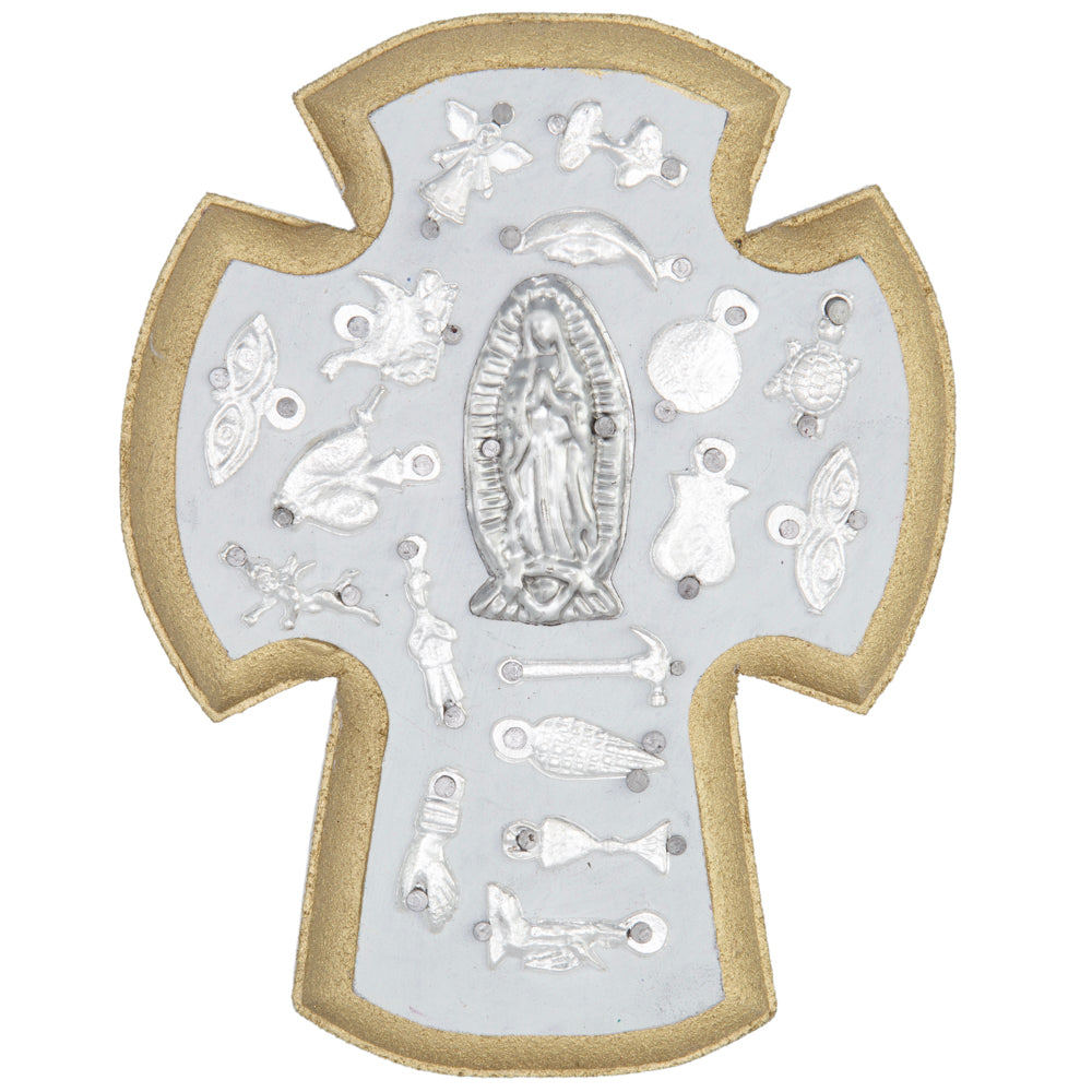 Wooden Wall Cross with Milagritos, Small