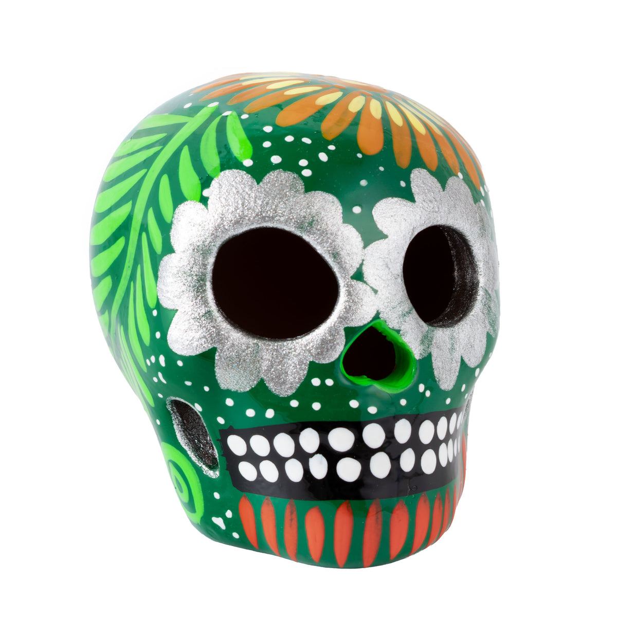 Hand Painted Clay Sugar Skull, Calaveras