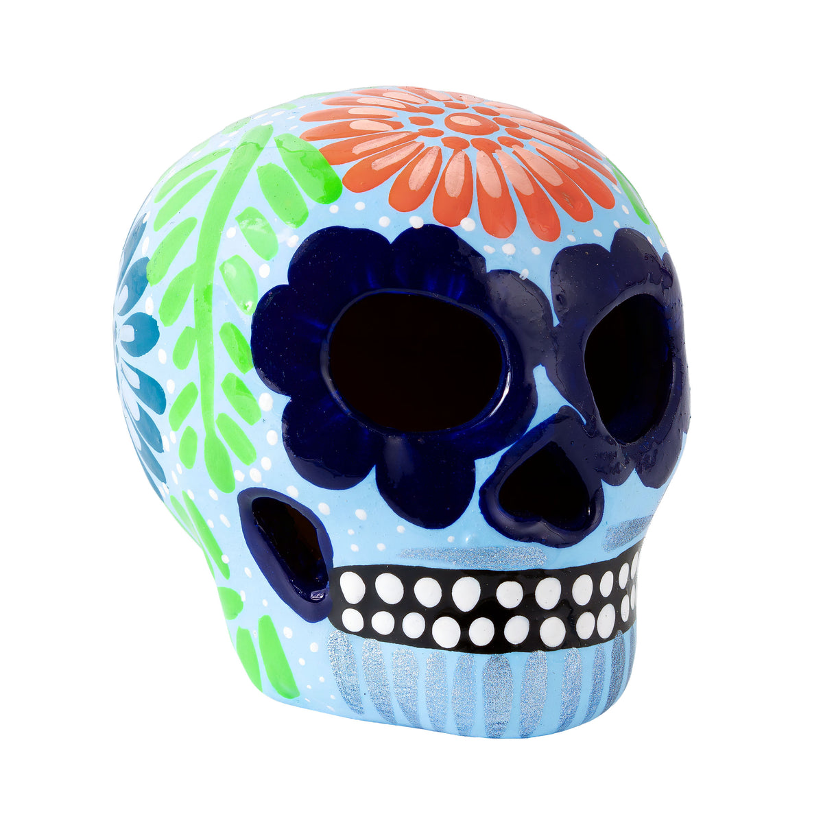 Hand Painted Clay Sugar Skull, Calaveras