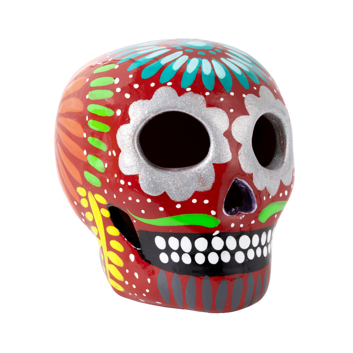 Hand Painted Clay Sugar Skull, Calaveras