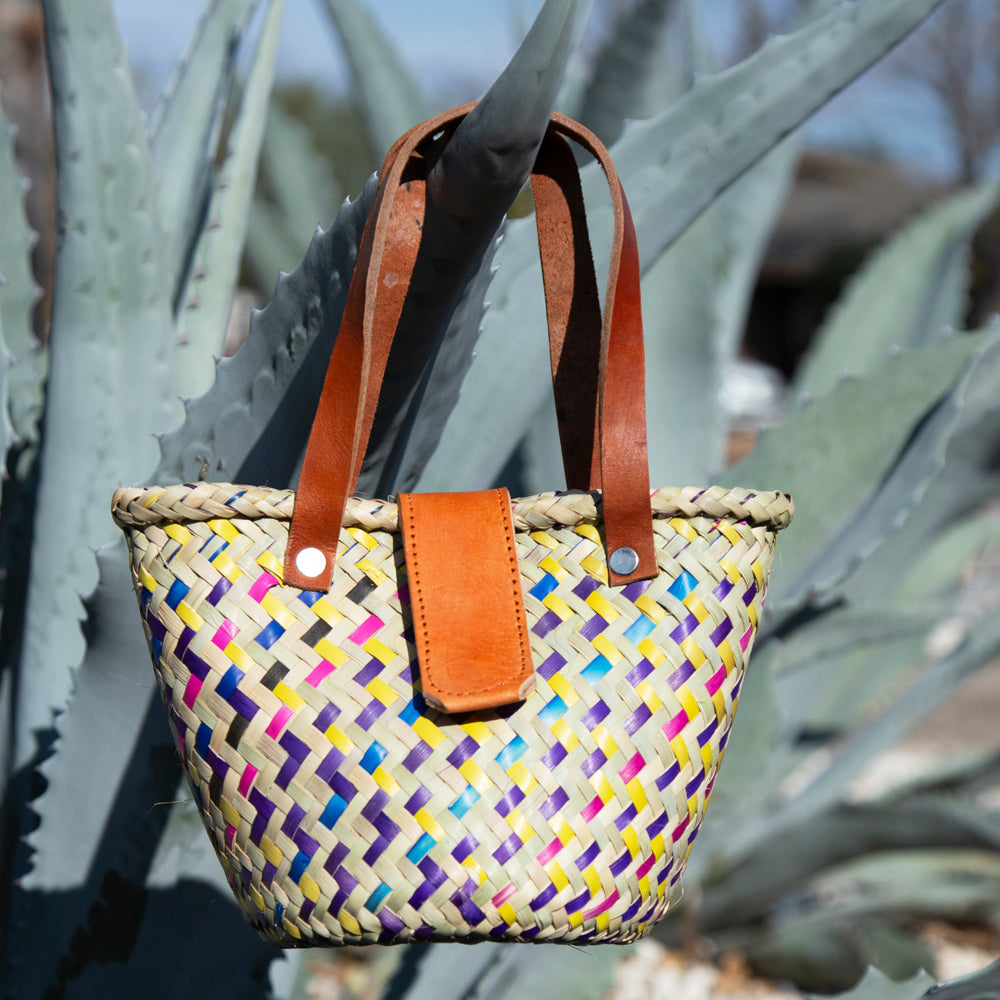 Huatulco Palm Handwoven Small Tote Bag