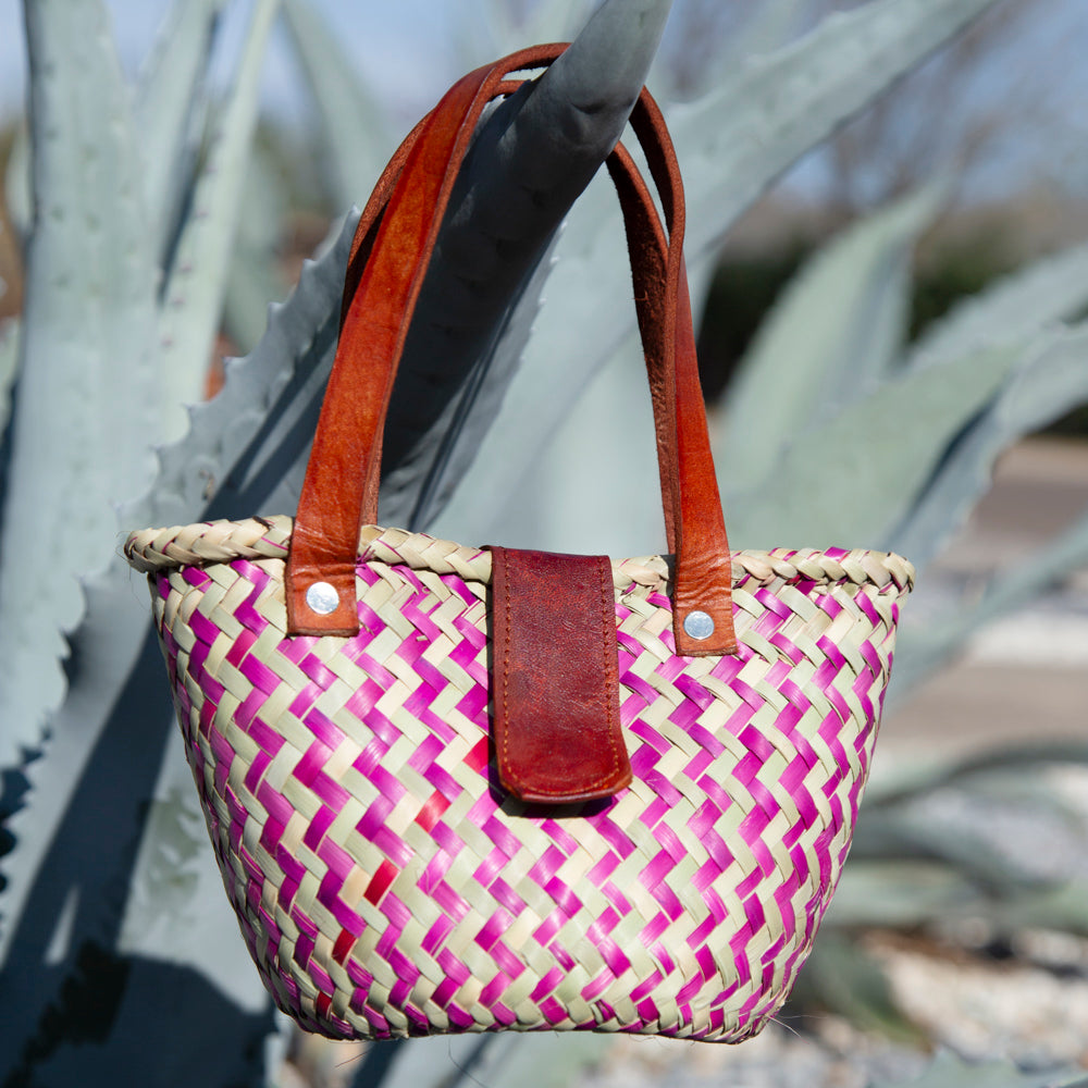 Huatulco Palm Handwoven Small Tote Bag