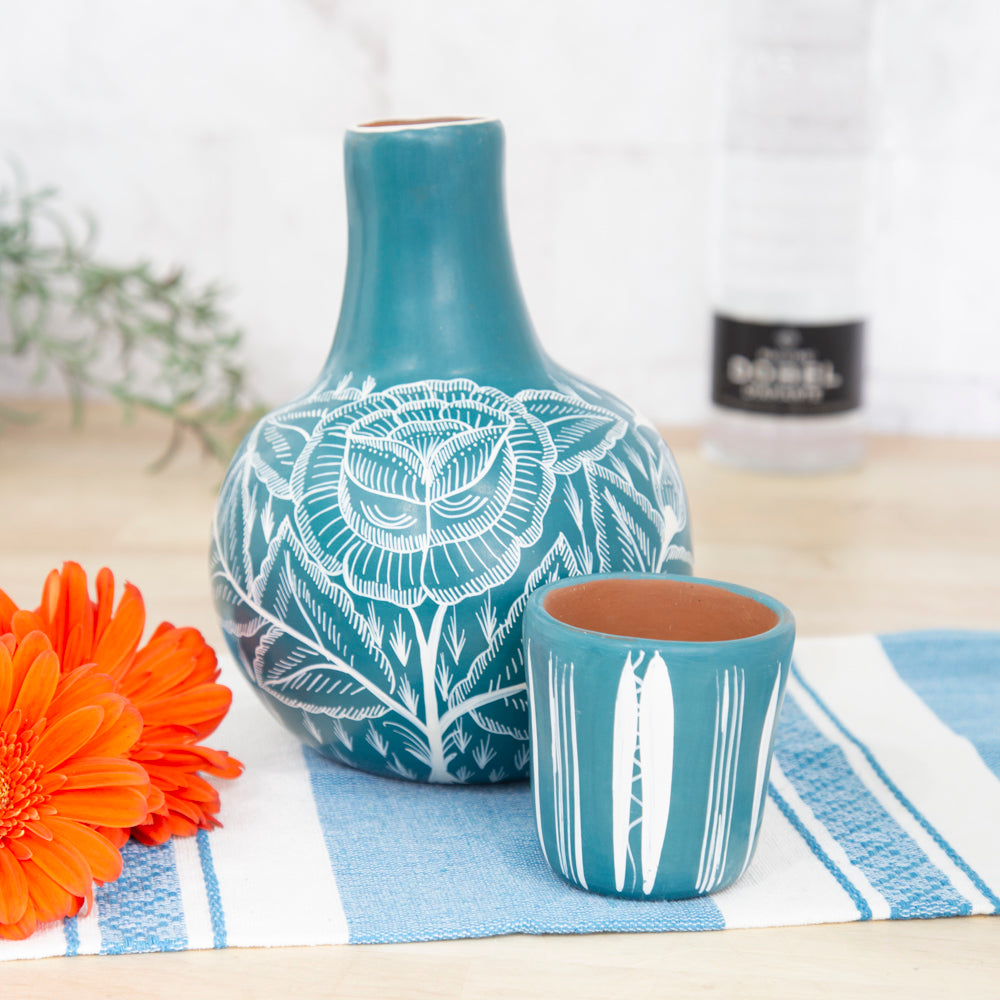 Huancito Small Bird Decanter & Cup Set