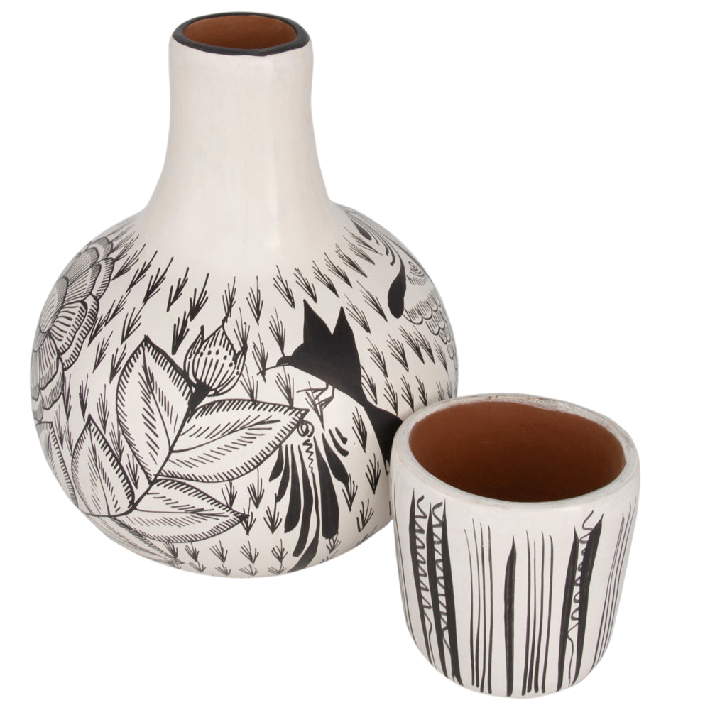 Huancito Small Bird Decanter & Cup Set