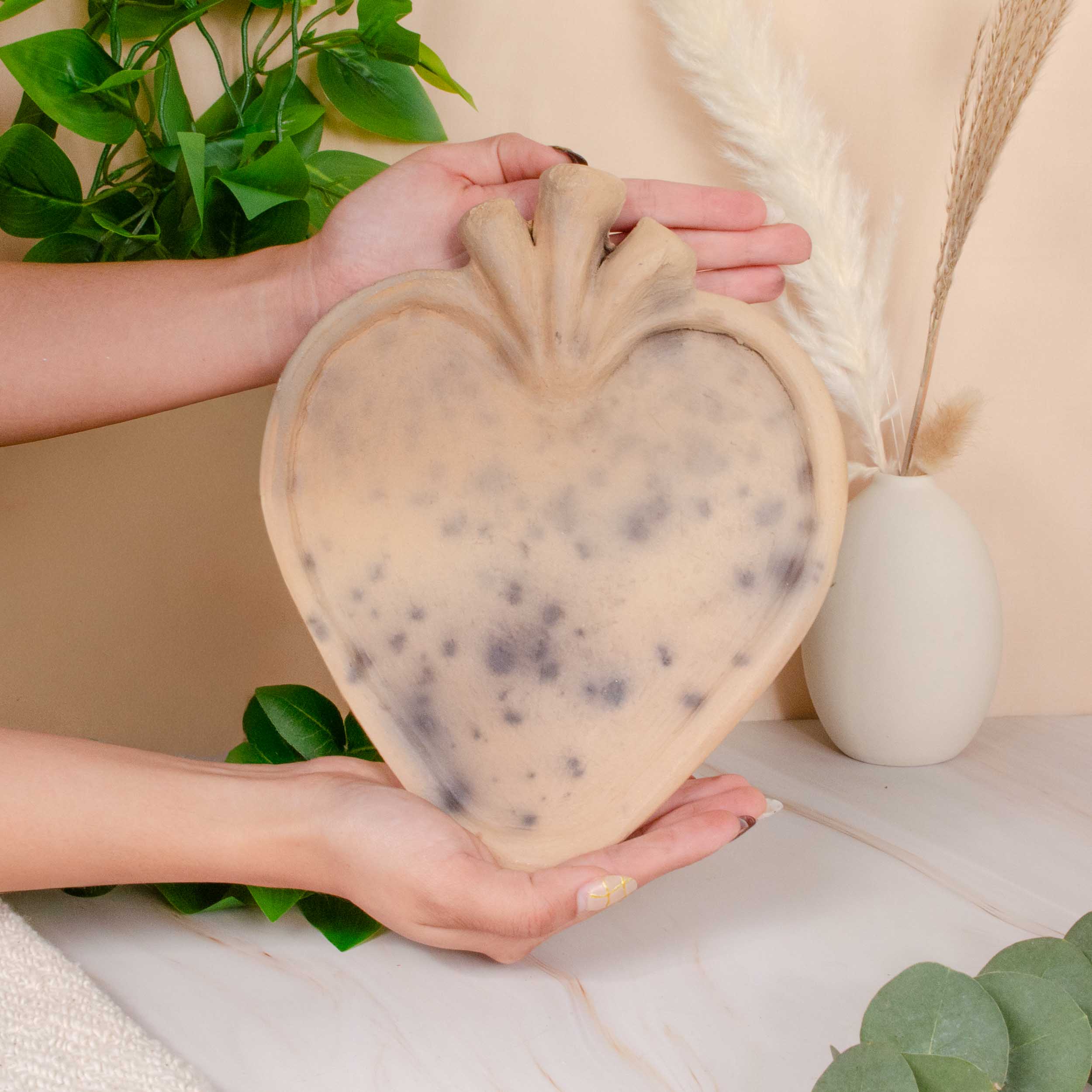 Corazón de Atzompa Clay Heart Serving Plate