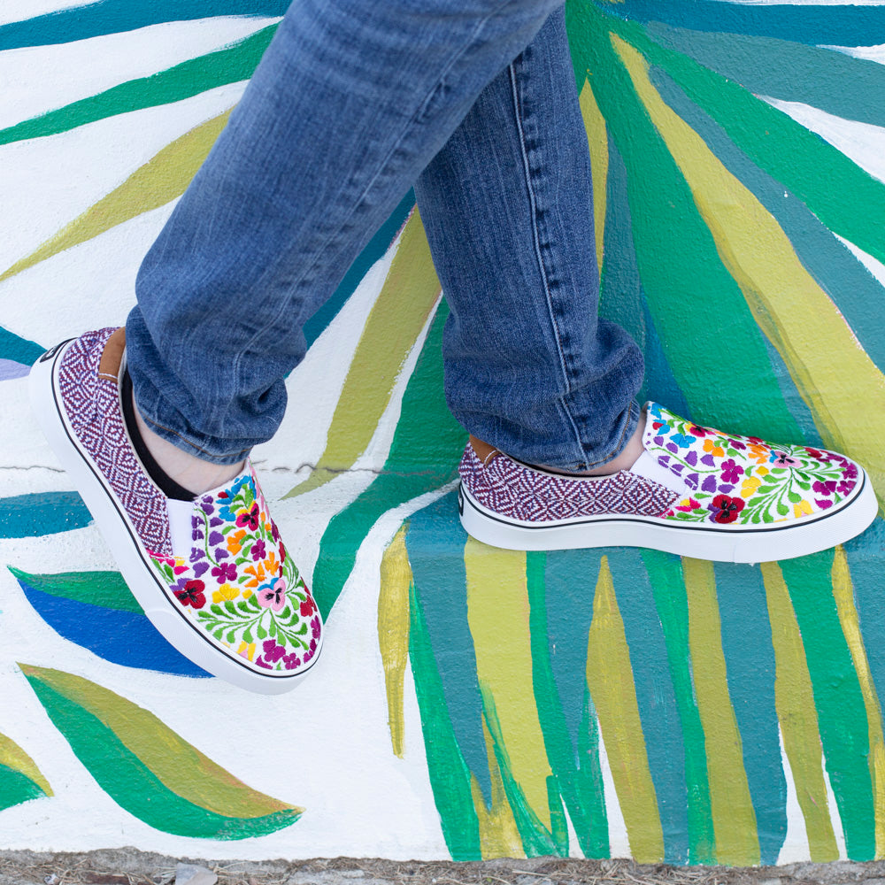 Fiesta San Antonino Floral Embroidered Sneakers