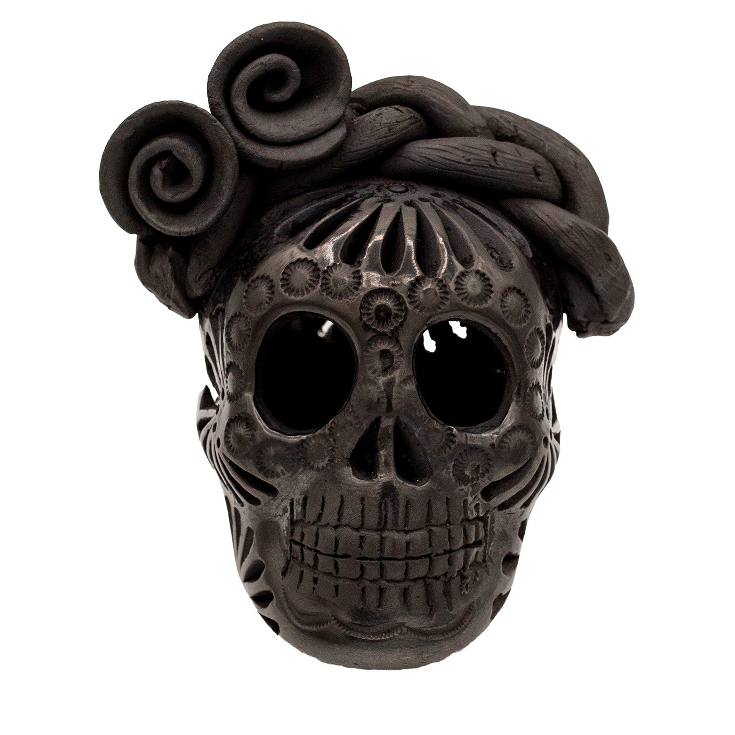 Barro Negro Frida Carved Sugar Skull