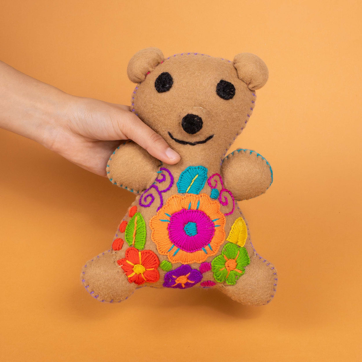 Osito Bear Hand-Embroidered Stuffed Animal
