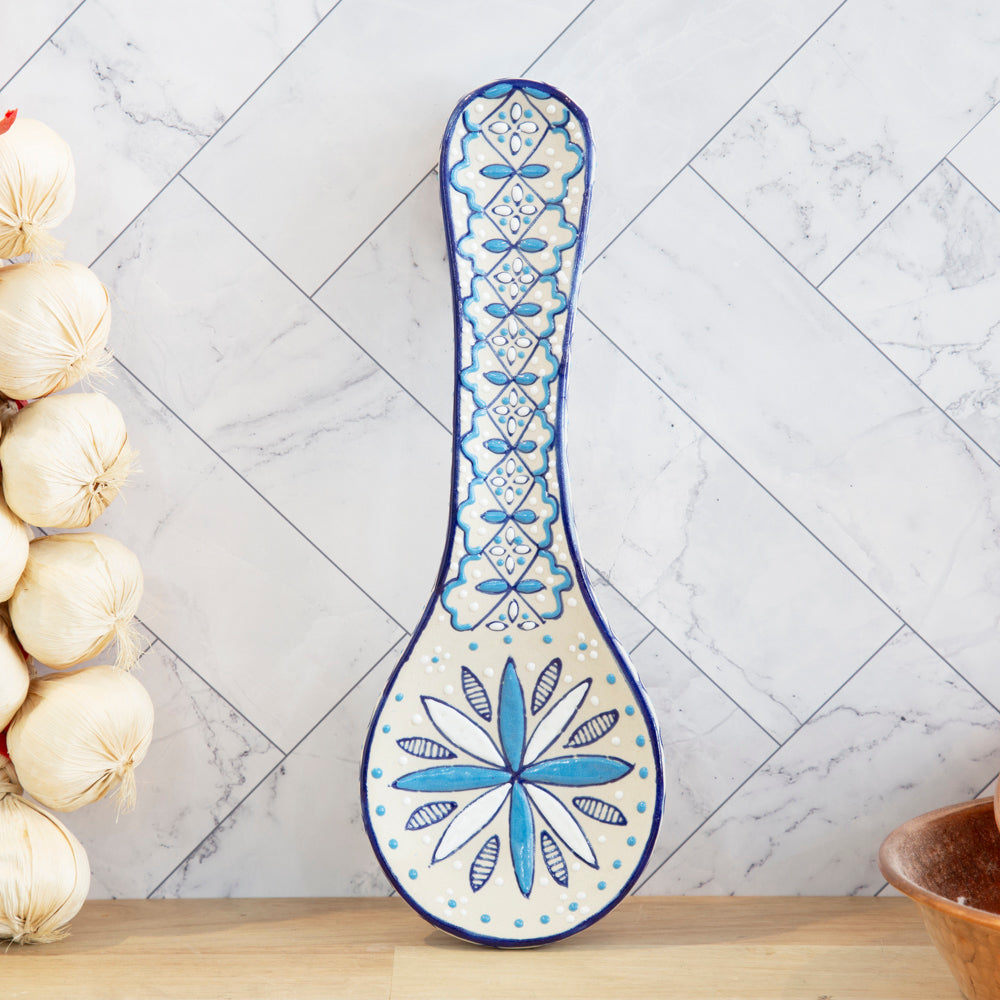 Coyoacán Hand-Painted Ceramic Spoon Rest