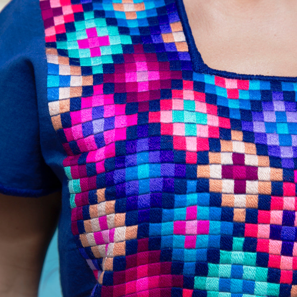 Neon Ch'ol Modern Huipil Blouse