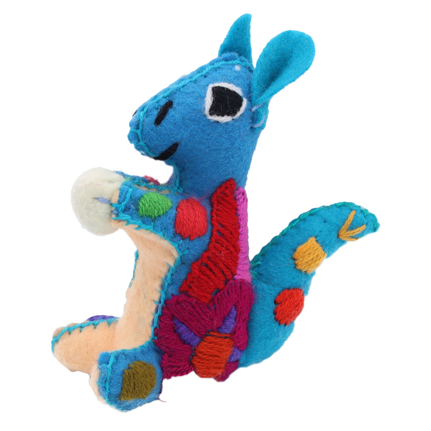 Squirrel Hand-Embroidered Stuffed Animal