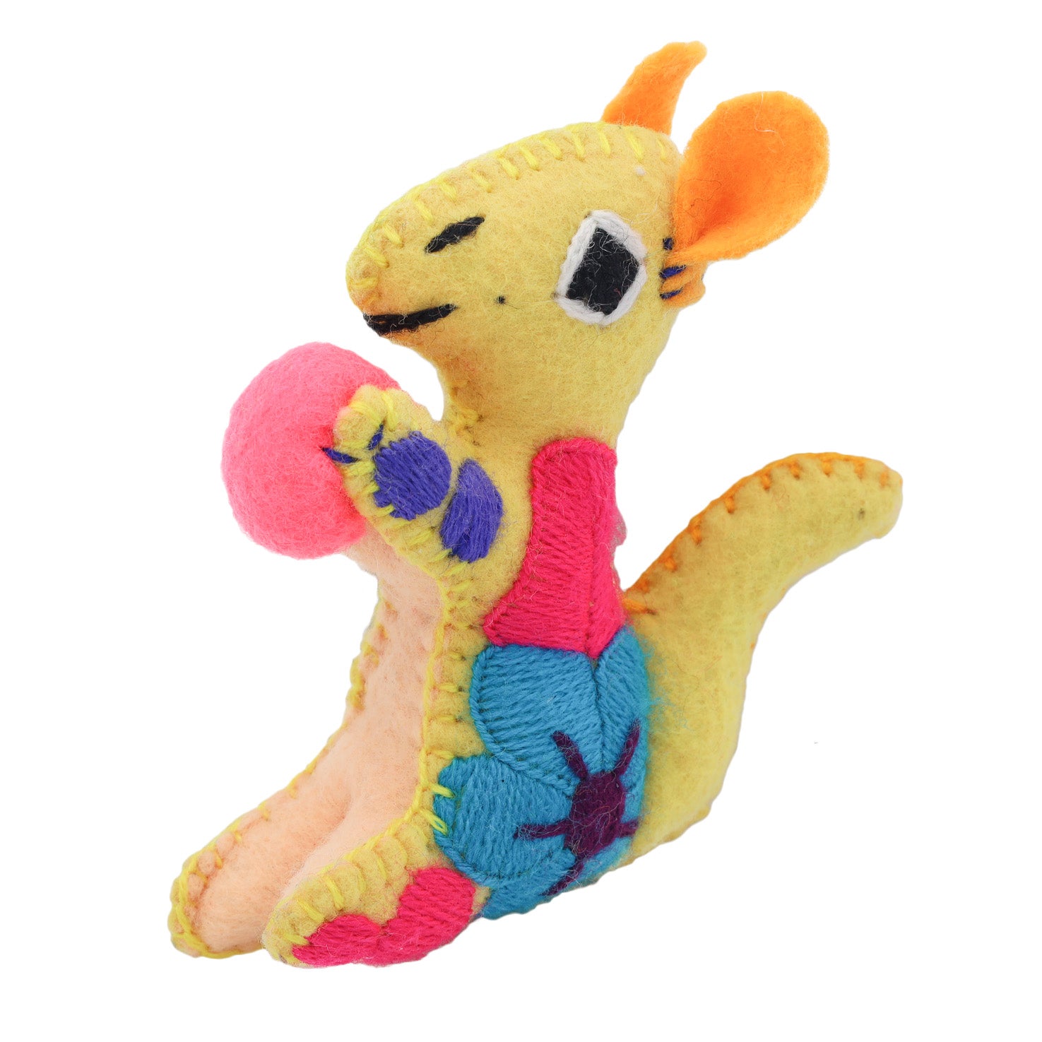 Squirrel Hand-Embroidered Stuffed Animal