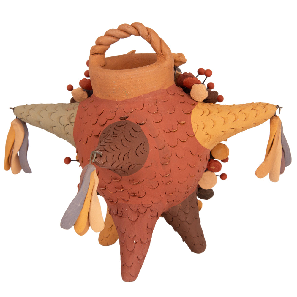 Piñata Nativity Pigmented Clay Sculpture