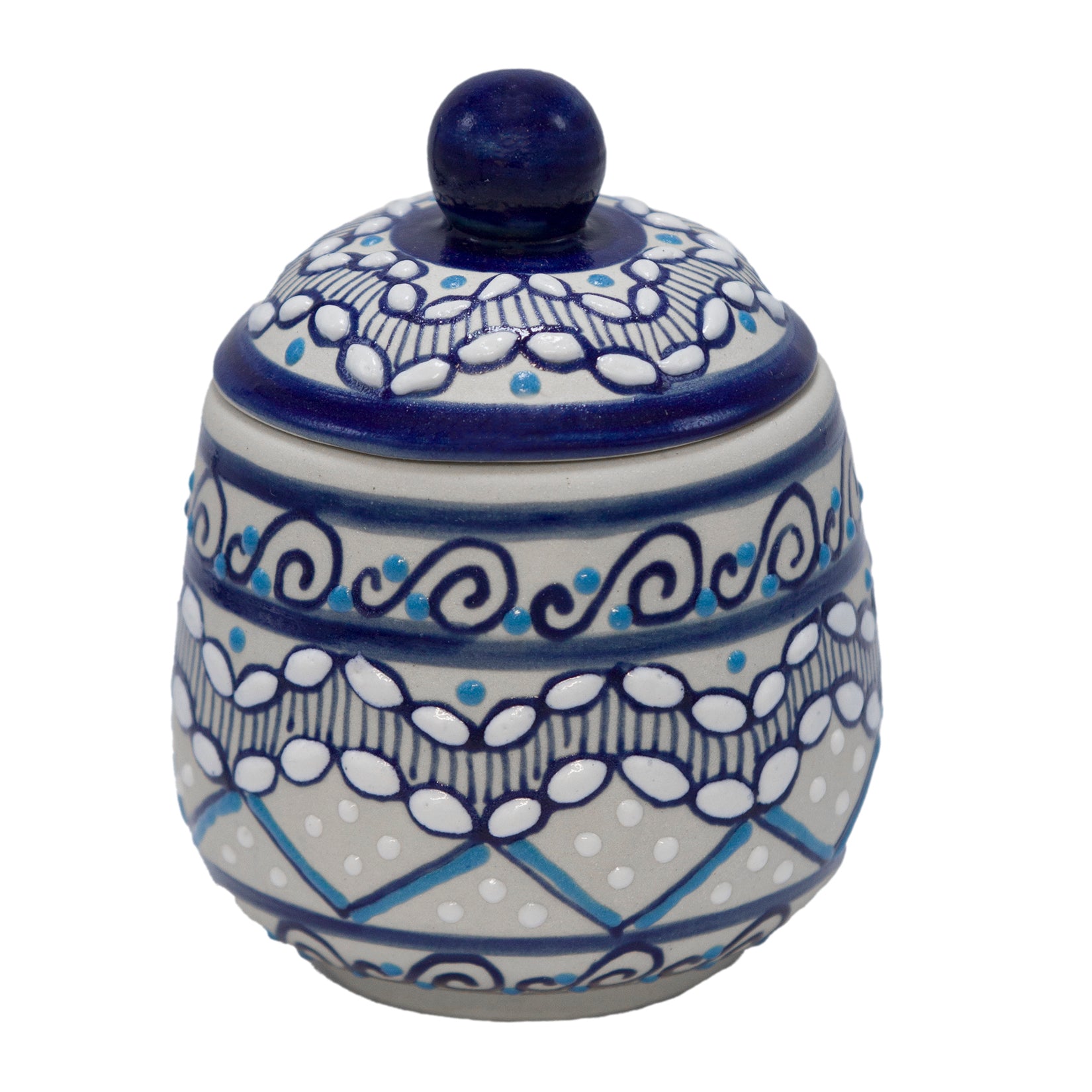 Coyoacán Hand-Painted Ceramic Sugar Bowl