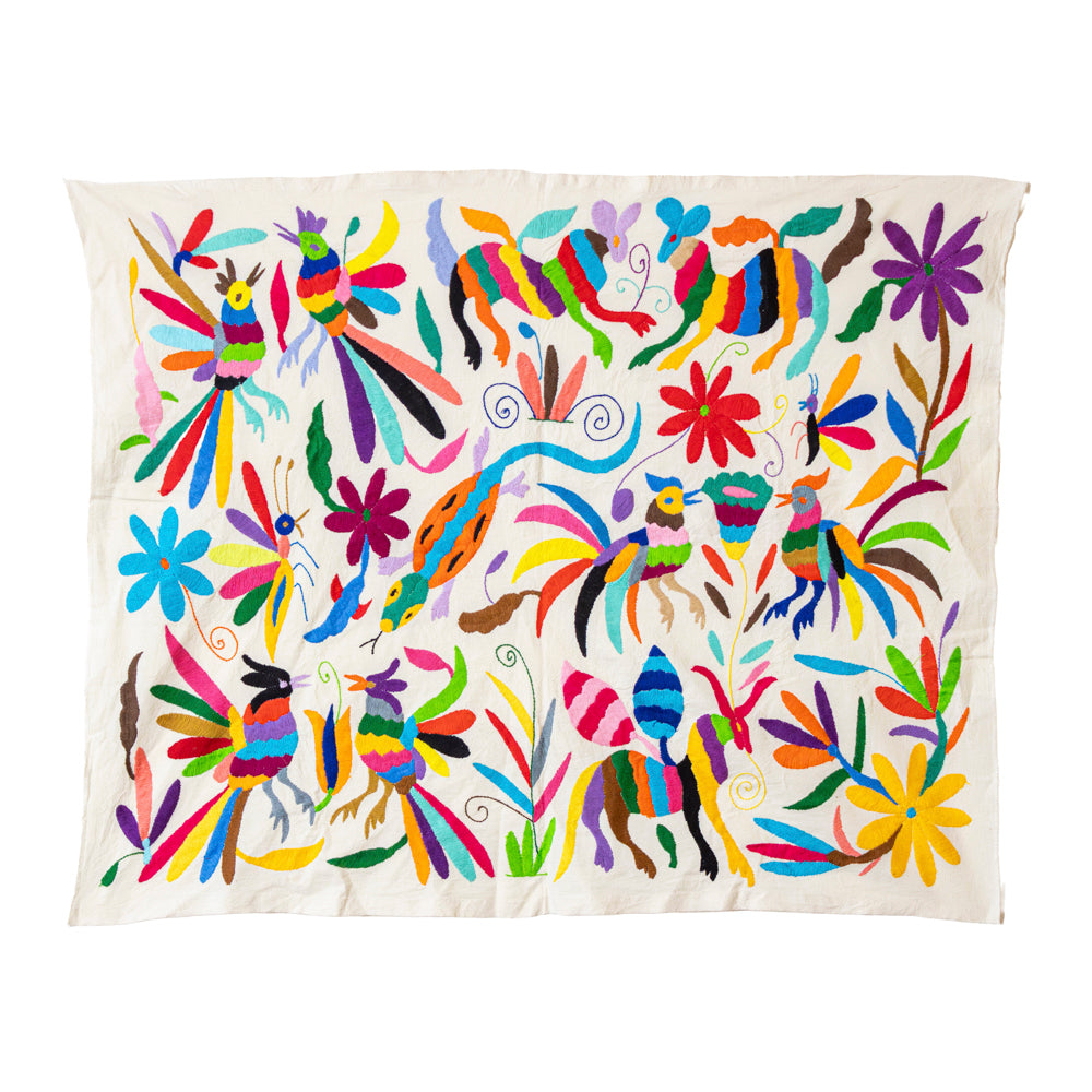 Otomí Hand-Embroidered Tapestry