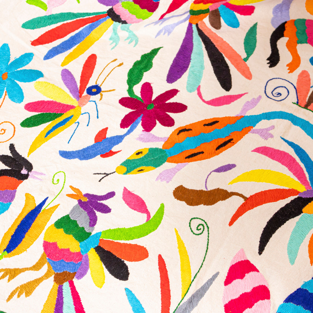 Otomí Hand-Embroidered Tapestry