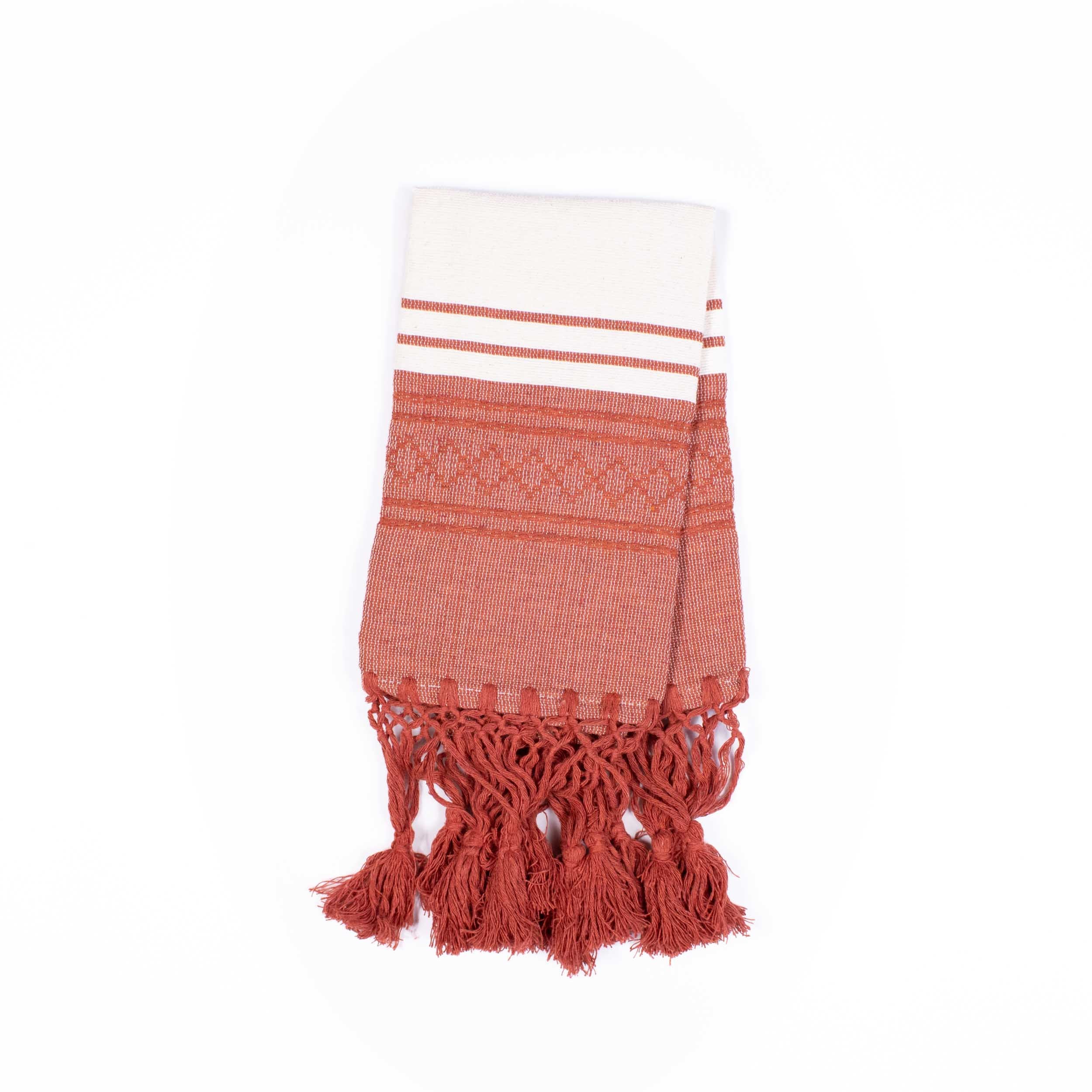 Pedal Loom Textured Tea Towels with Tassels