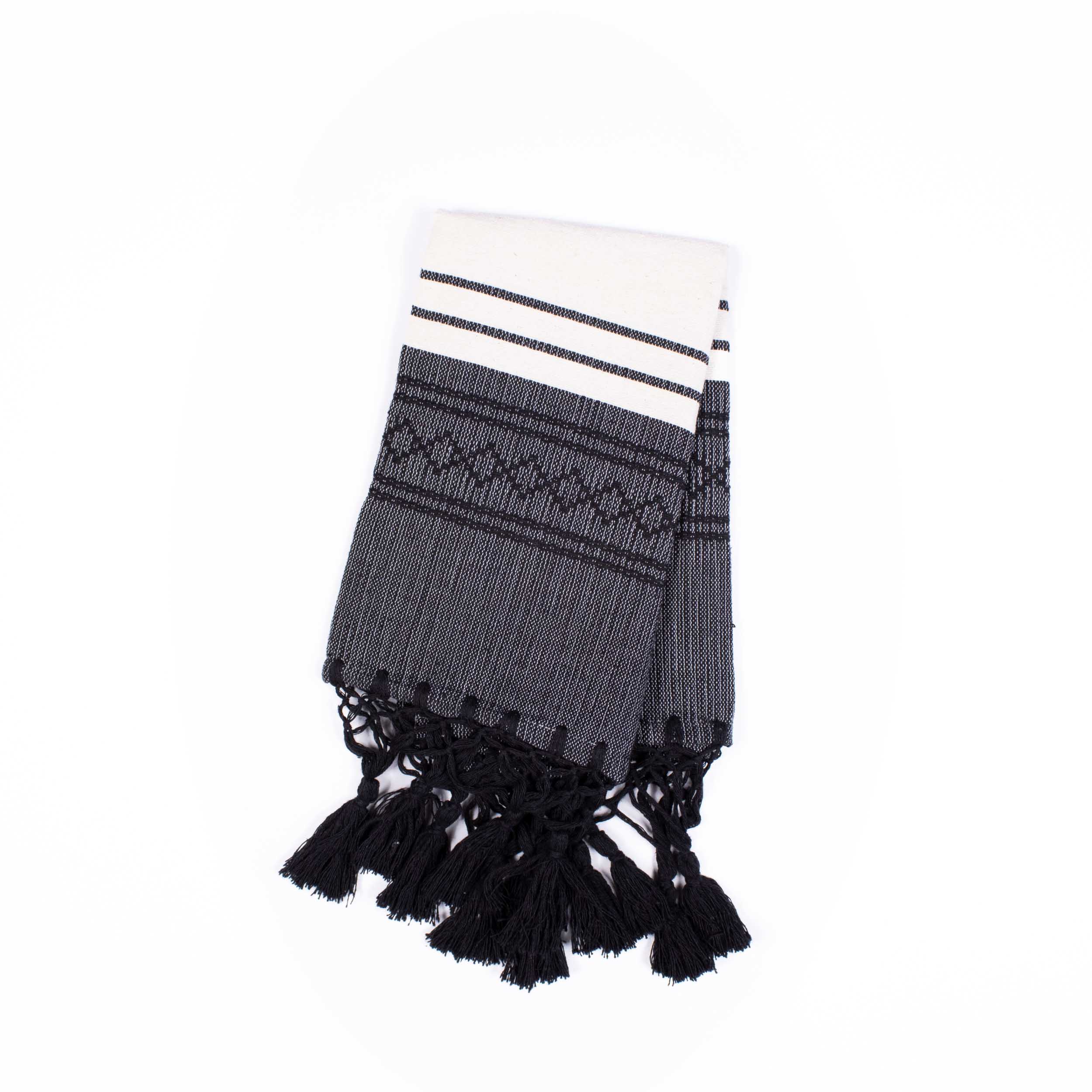 Pedal Loom Textured Tea Towels with Tassels