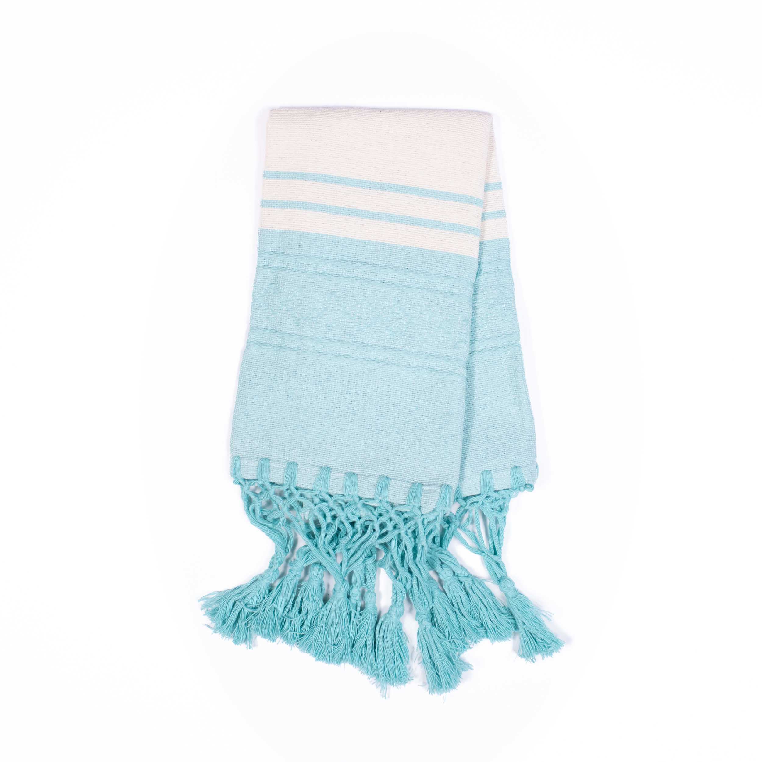 Pedal Loom Textured Tea Towels with Tassels