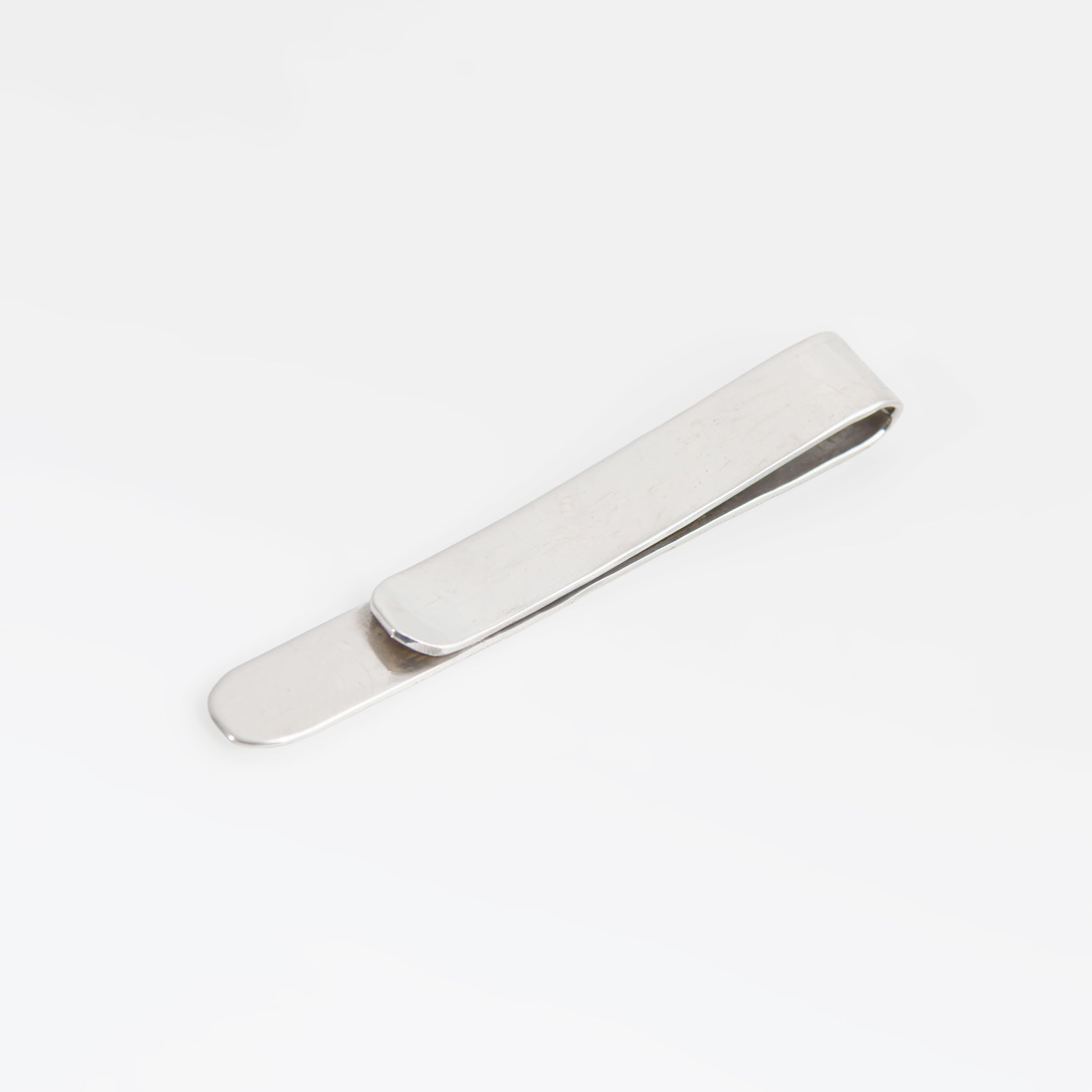 Sterling Silver Diamond Tie Clip