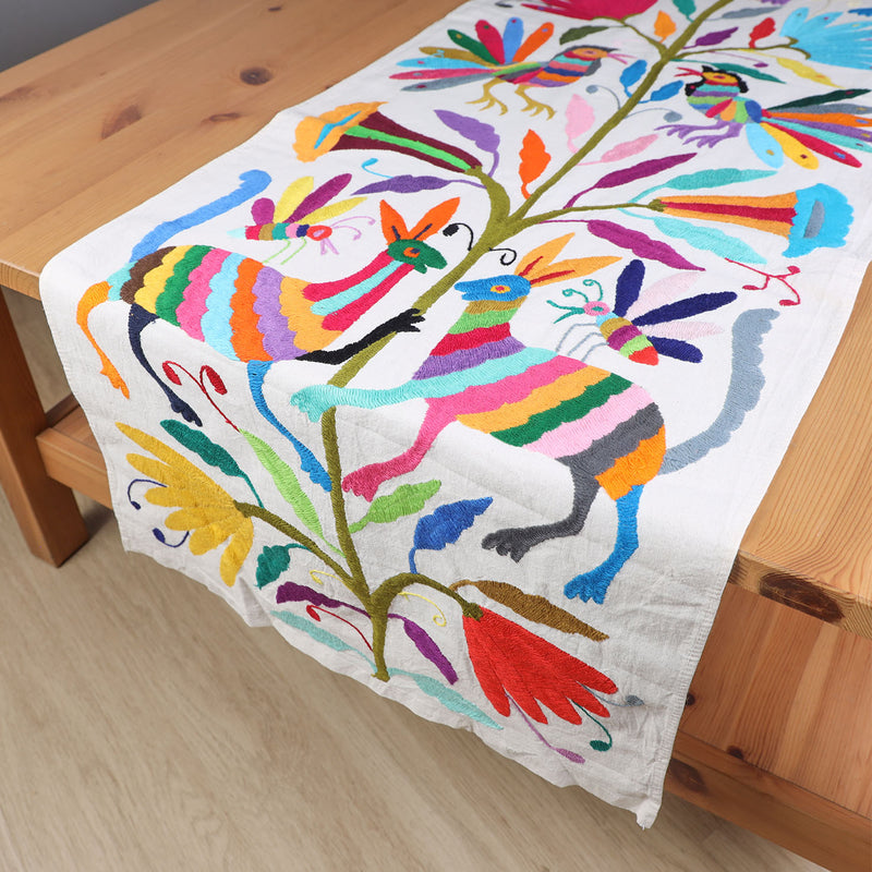 Otomí Hand-Embroidered Table Runner