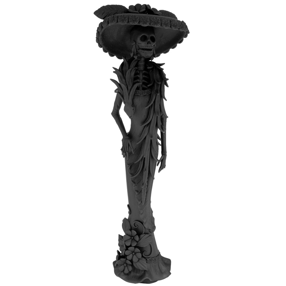 Tall Catrina en Negro From Capula Clay Sculpture