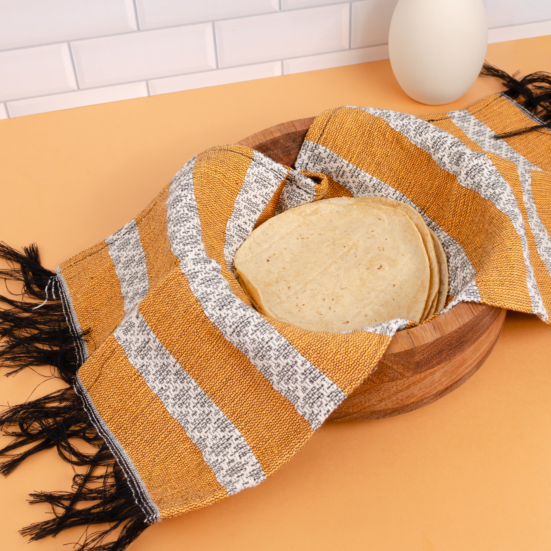 Pedal Loom Frayed Ends Tea Towel